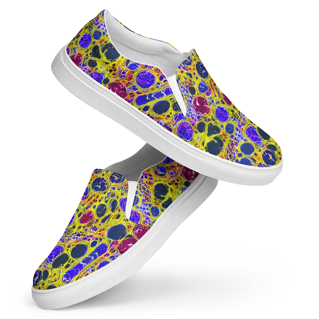 Electric Cellular on Women's Slip-On Canvas Shoes — Front