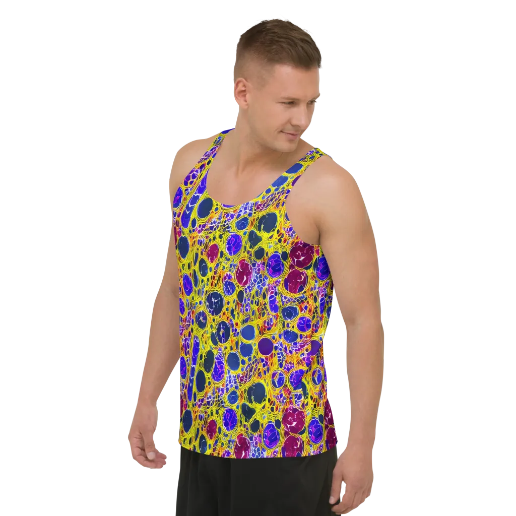 Electric Cellular on Men's Tank Top — Left Front