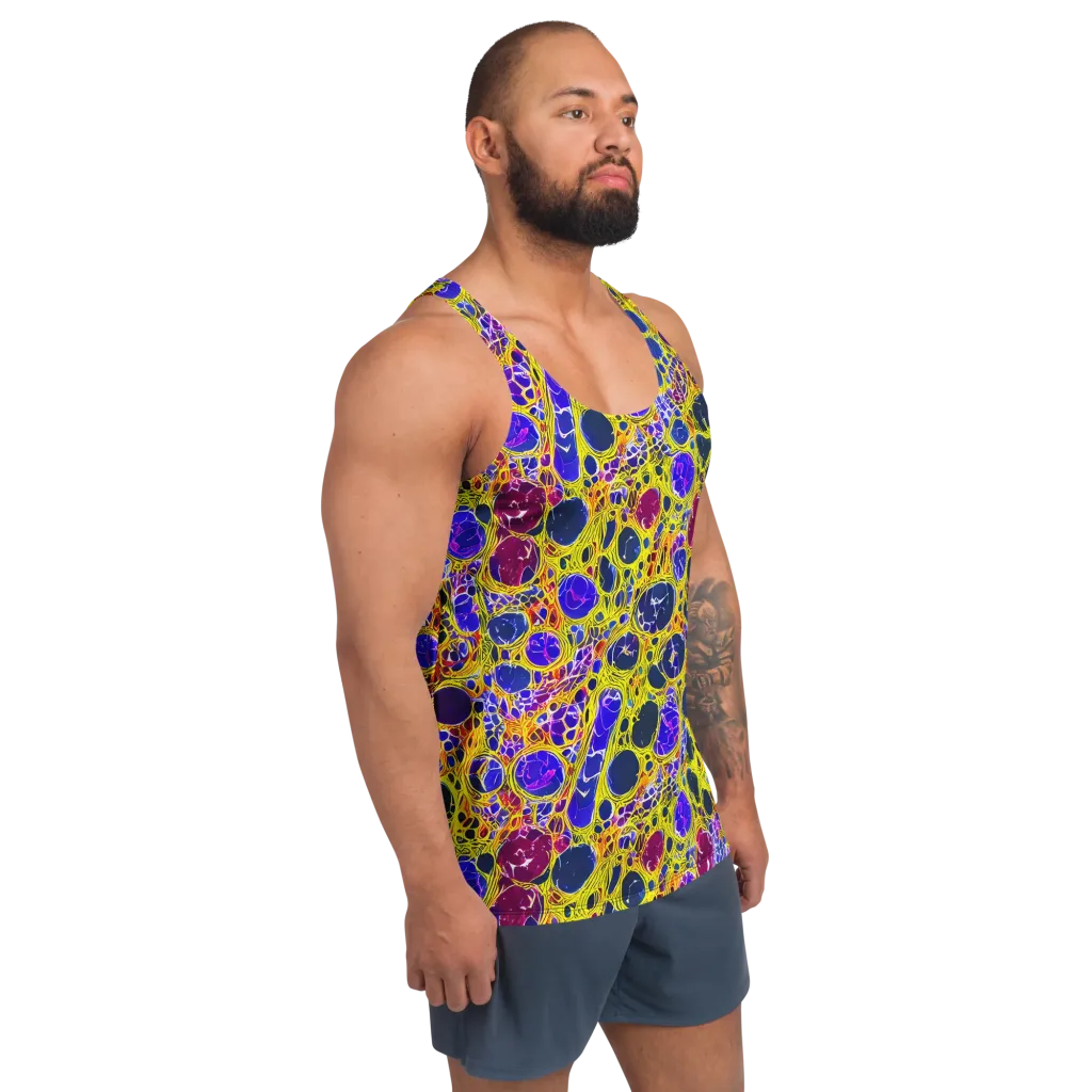 Electric Cellular on Men's Tank Top — Right Front