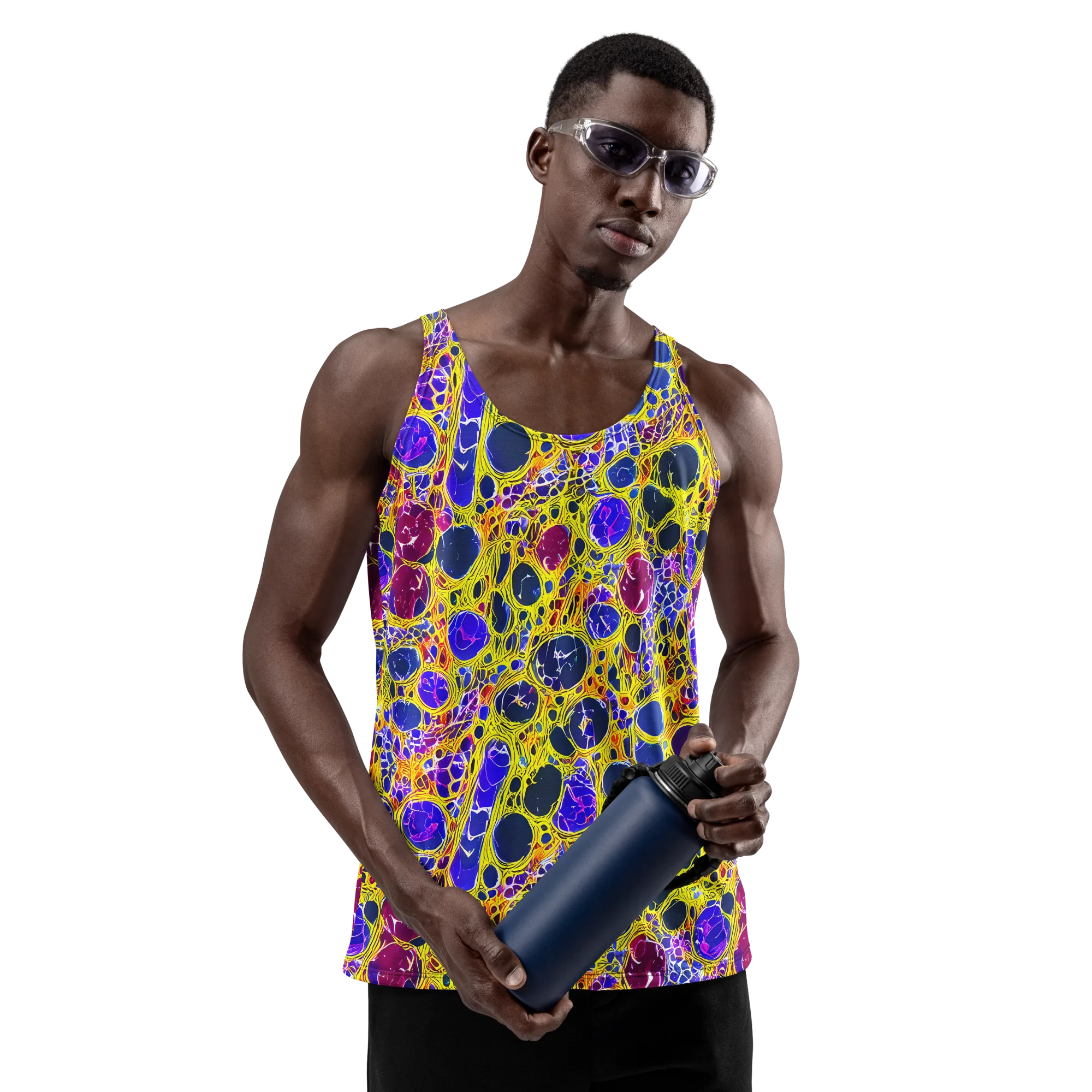 Electric Cellular on Men's Tank Top — Front