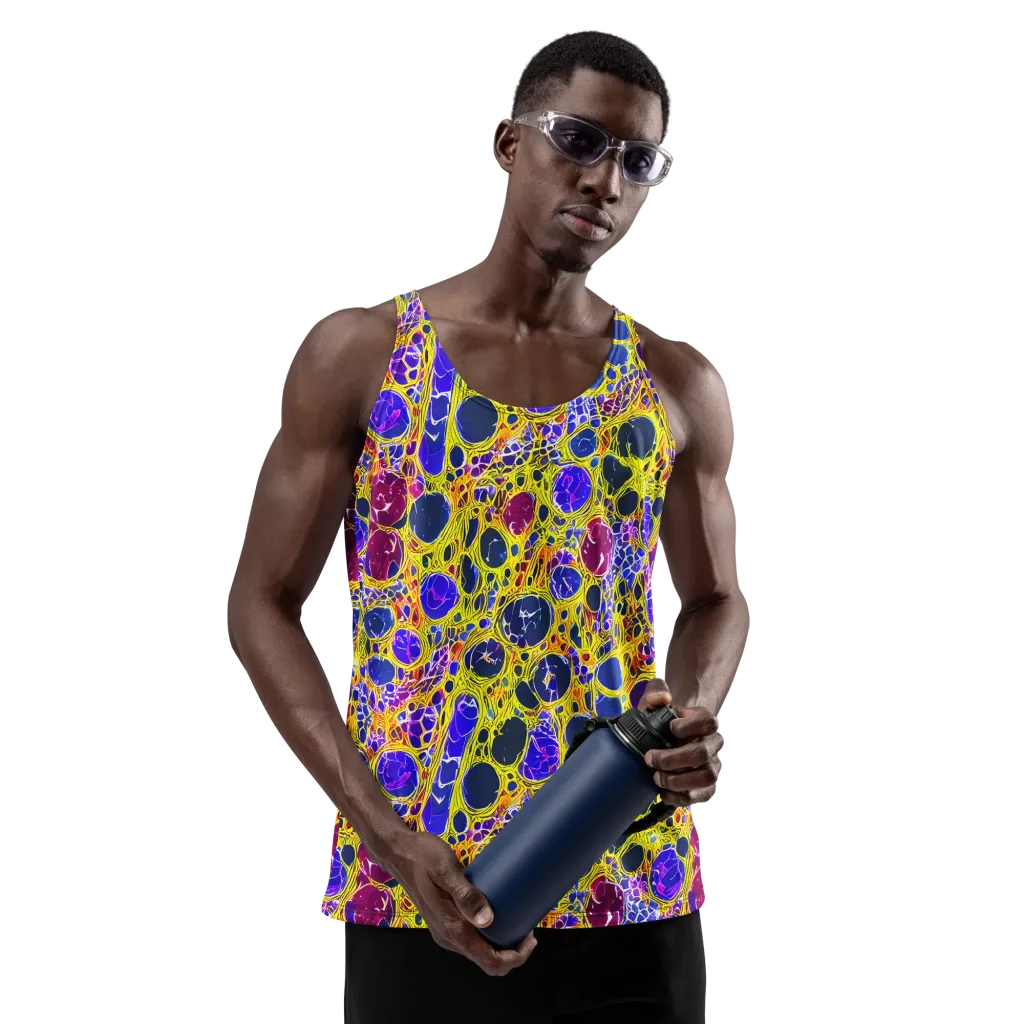 Electric Cellular on Men's Tank Top — Front