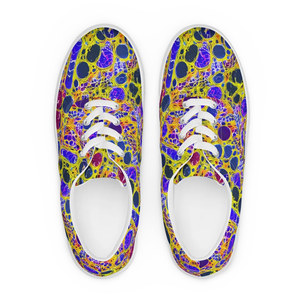Electric Cellular on Men's Lace-Up Canvas Shoes — Front