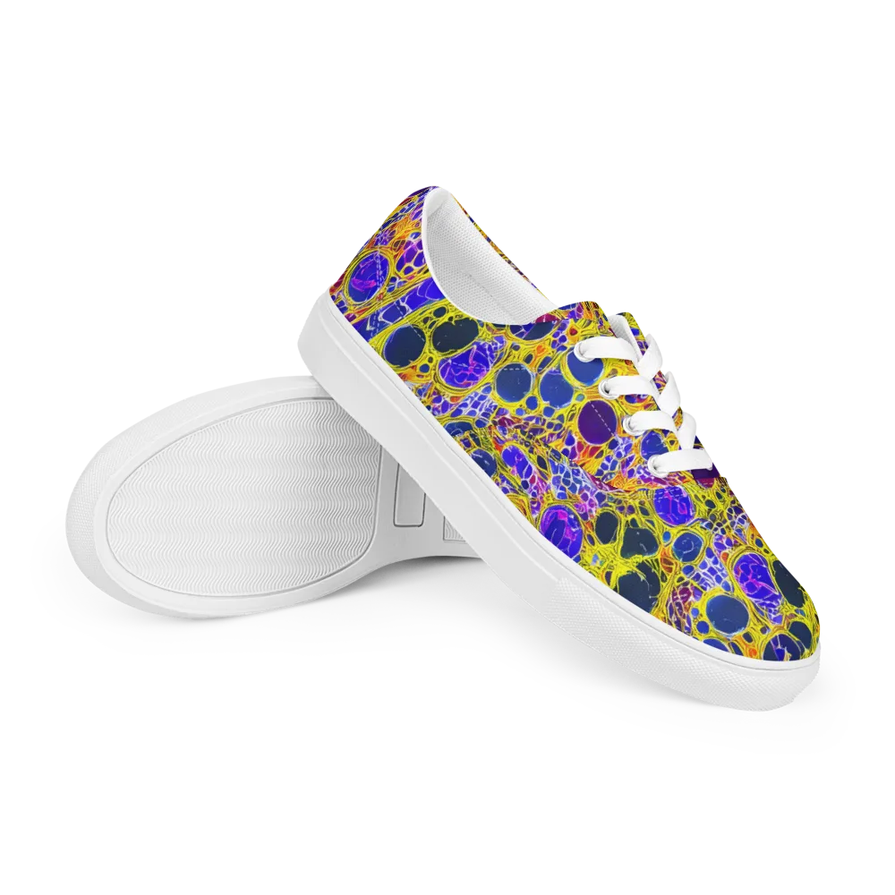 Electric Cellular on Men's Lace-Up Canvas Shoes — Right Front