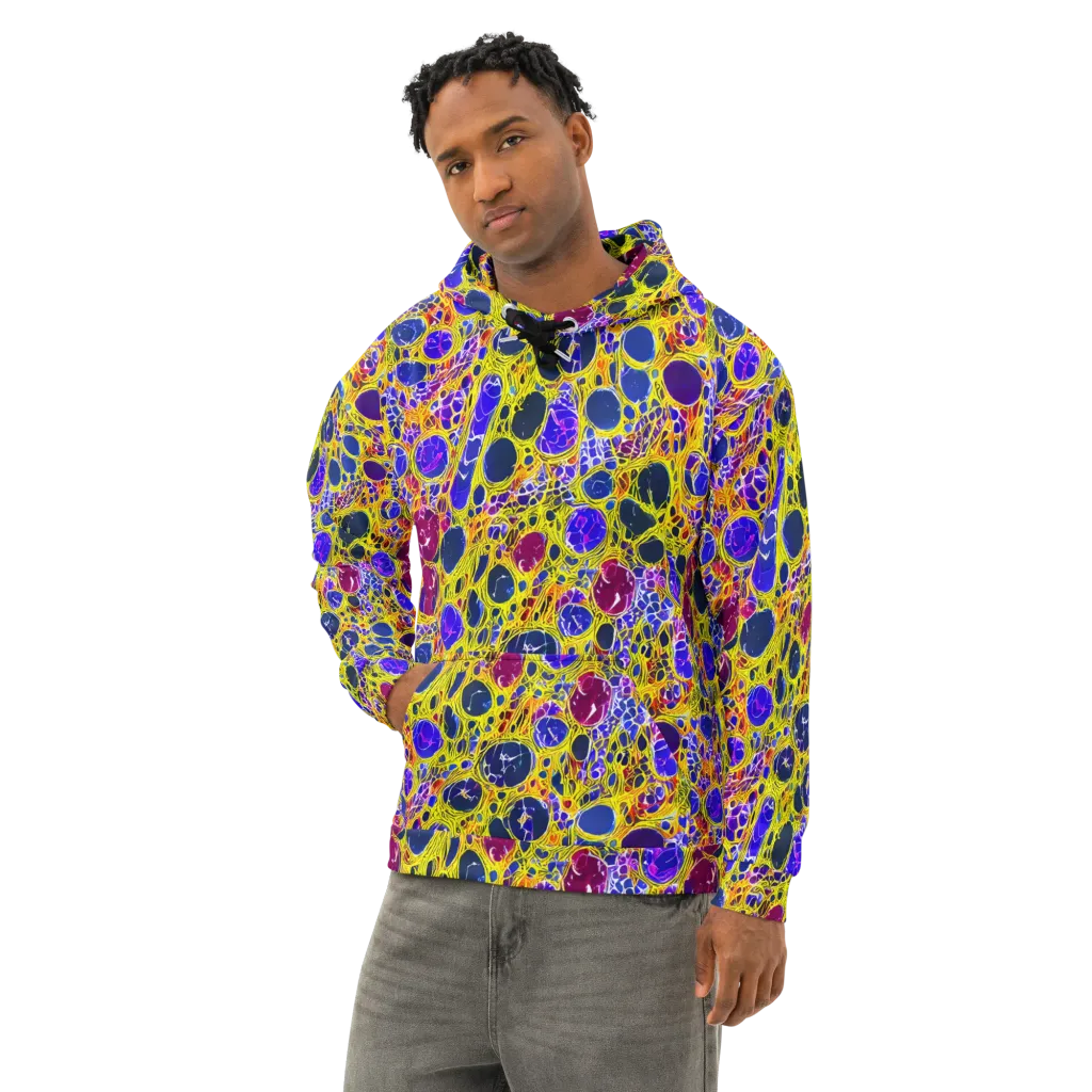 Electric Cellular on Cotton Hoodie — Left Front