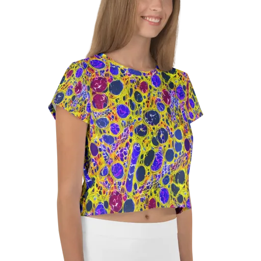Electric Cellular on a Crop Tee