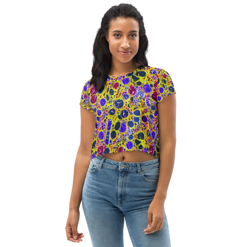 Electric Cellular on Crop Tee — Front