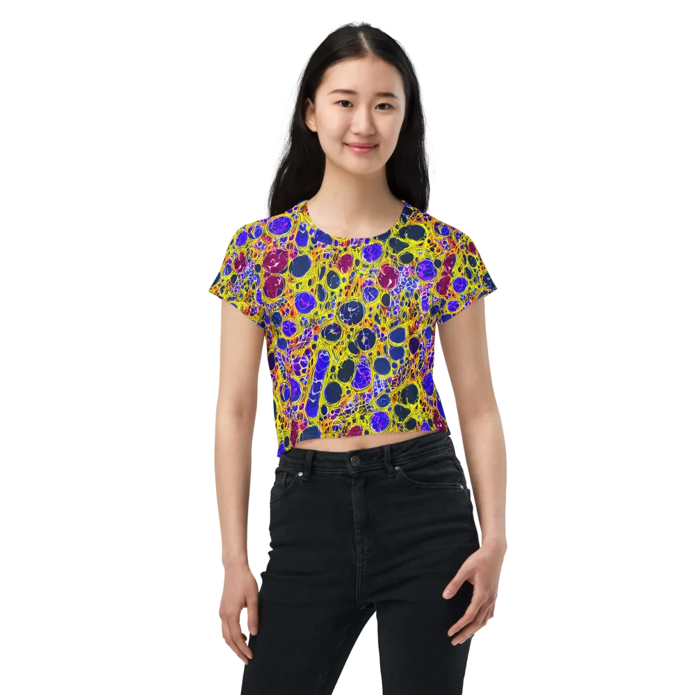 Electric Cellular on Crop Tee — Front