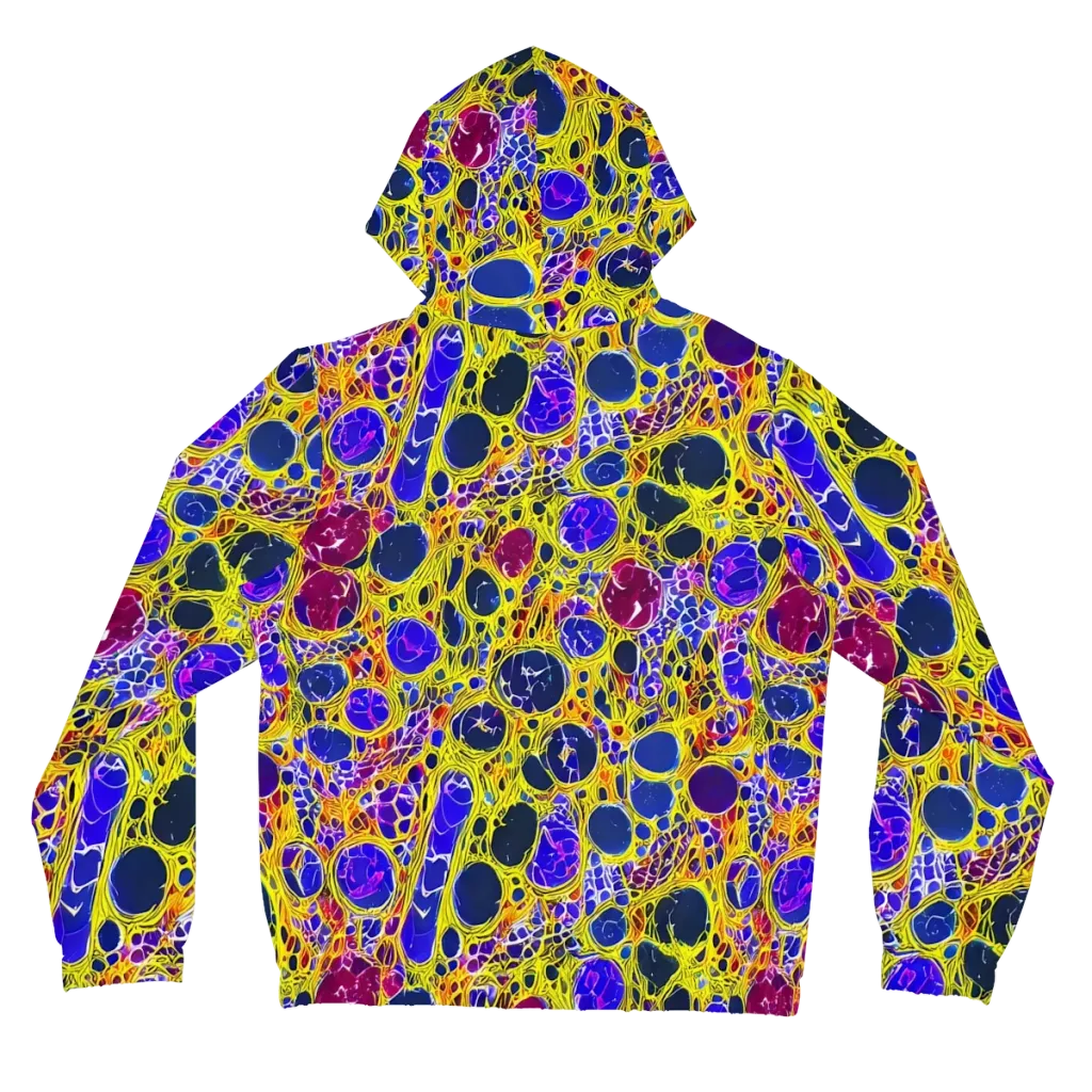 Electric Cellular on Women's Full-Zip Hoodie — Back