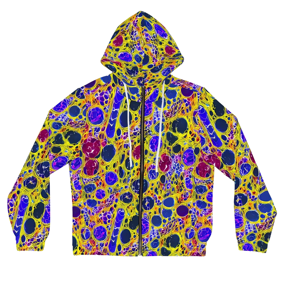 Electric Cellular on Women's Full-Zip Hoodie — Front