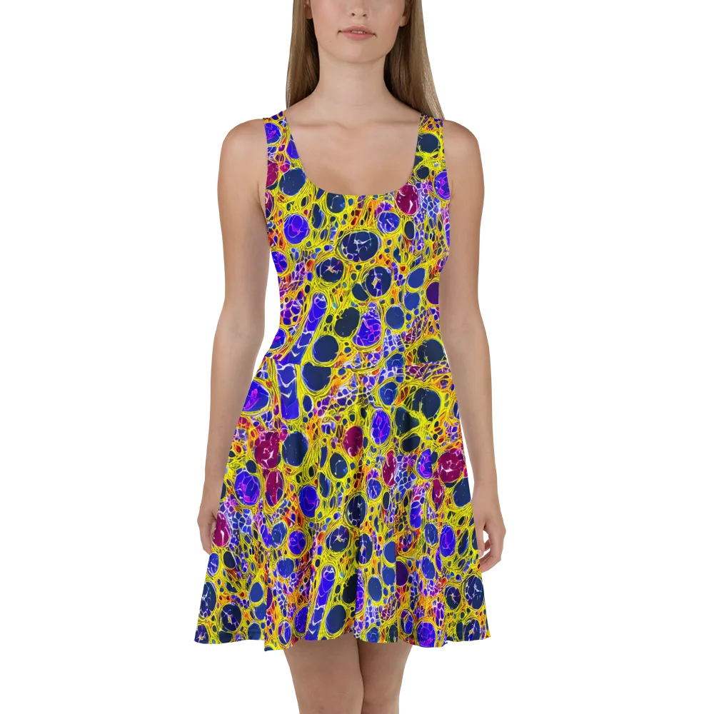 Electric Cellular on Skater Dress — Front
