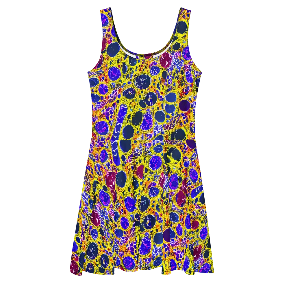 Electric Cellular on Skater Dress — Front