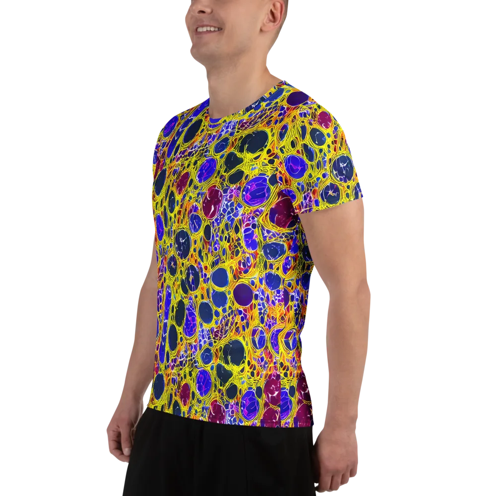 Electric Cellular on Men's Athletic T-Shirt — Left