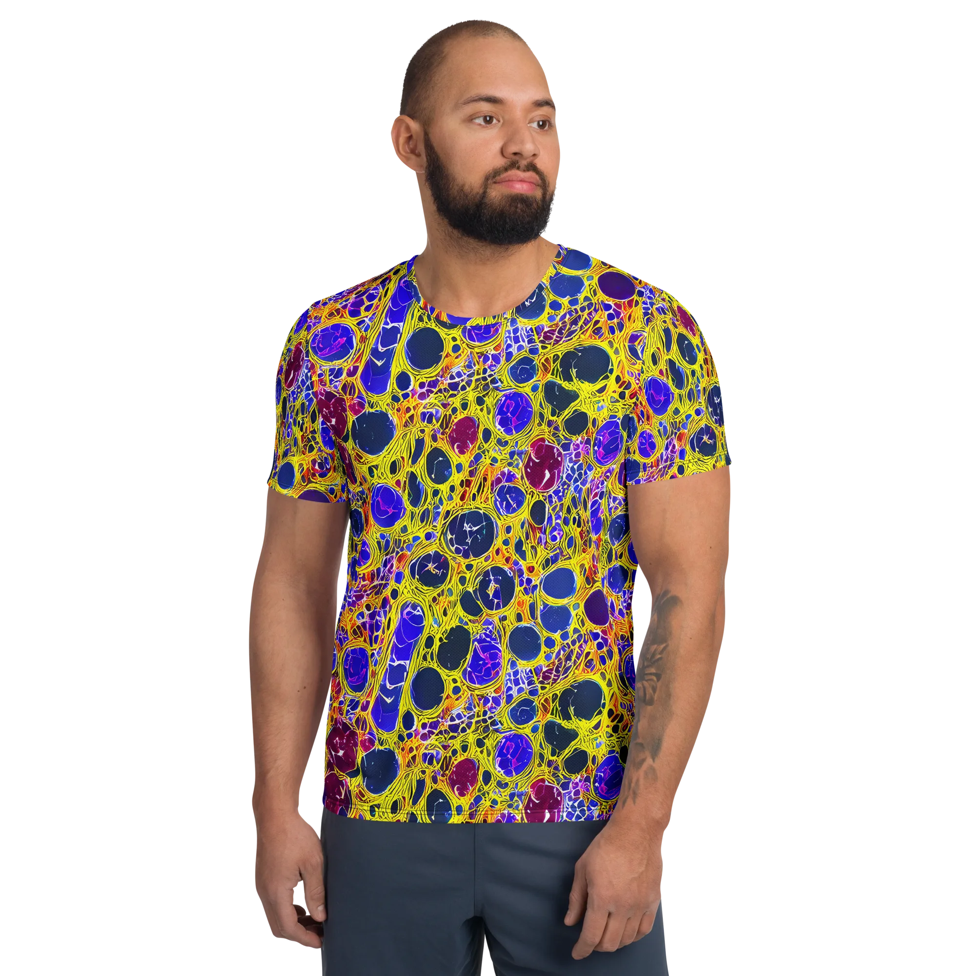 Electric Cellular on Men's Athletic T-Shirt — Front