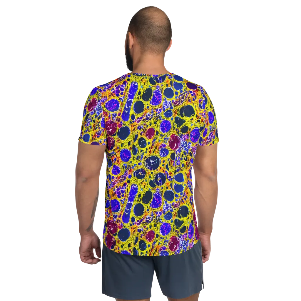 Electric Cellular on Men's Athletic T-Shirt — Back