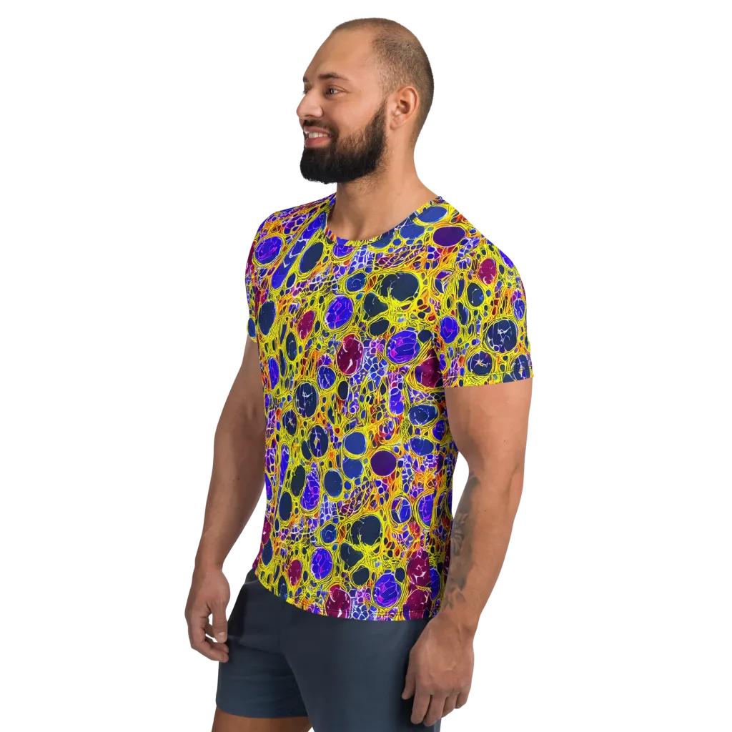 Electric Cellular on Men's Athletic T-Shirt — Left