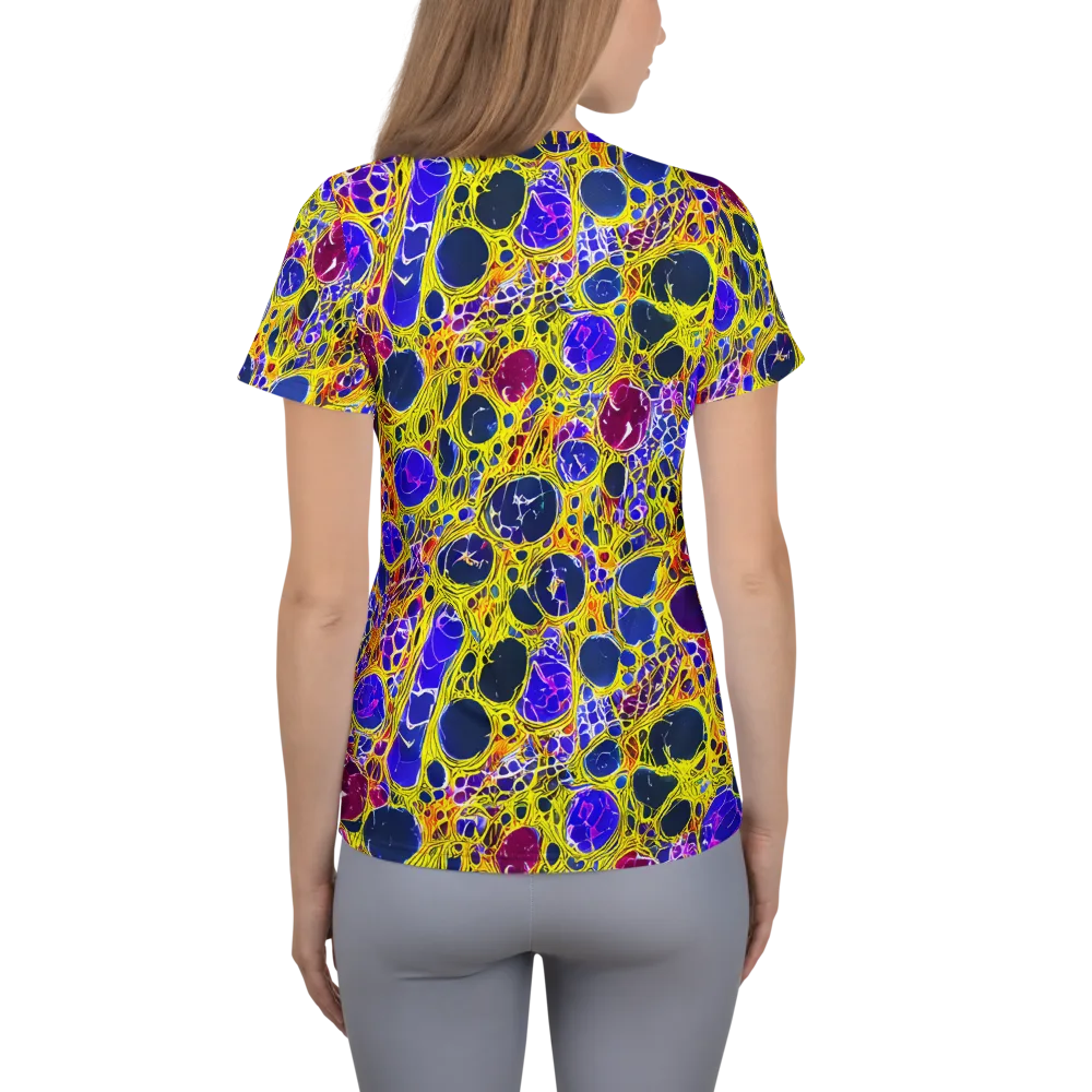 Electric Cellular on Women's Athletic T-Shirt — Back