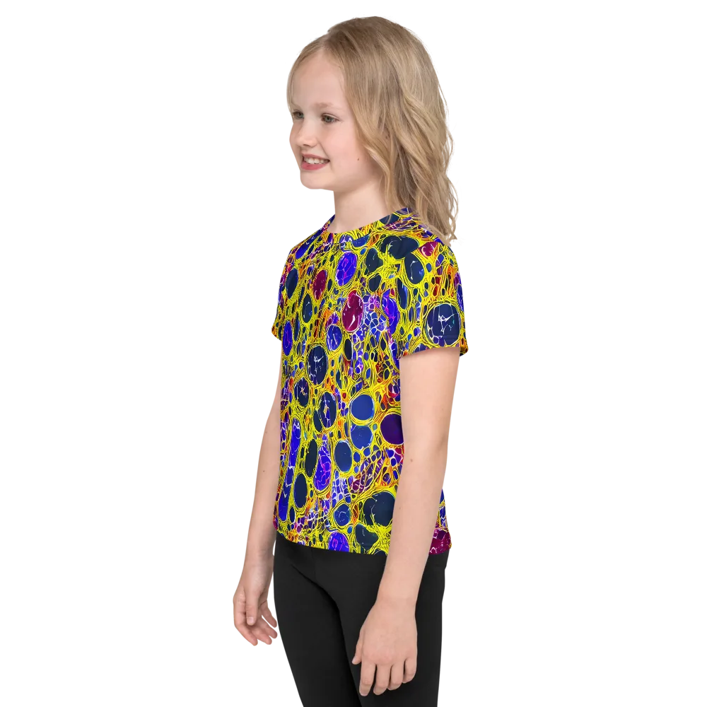 Electric Cellular on Kids Crew Neck T-Shirt — Left