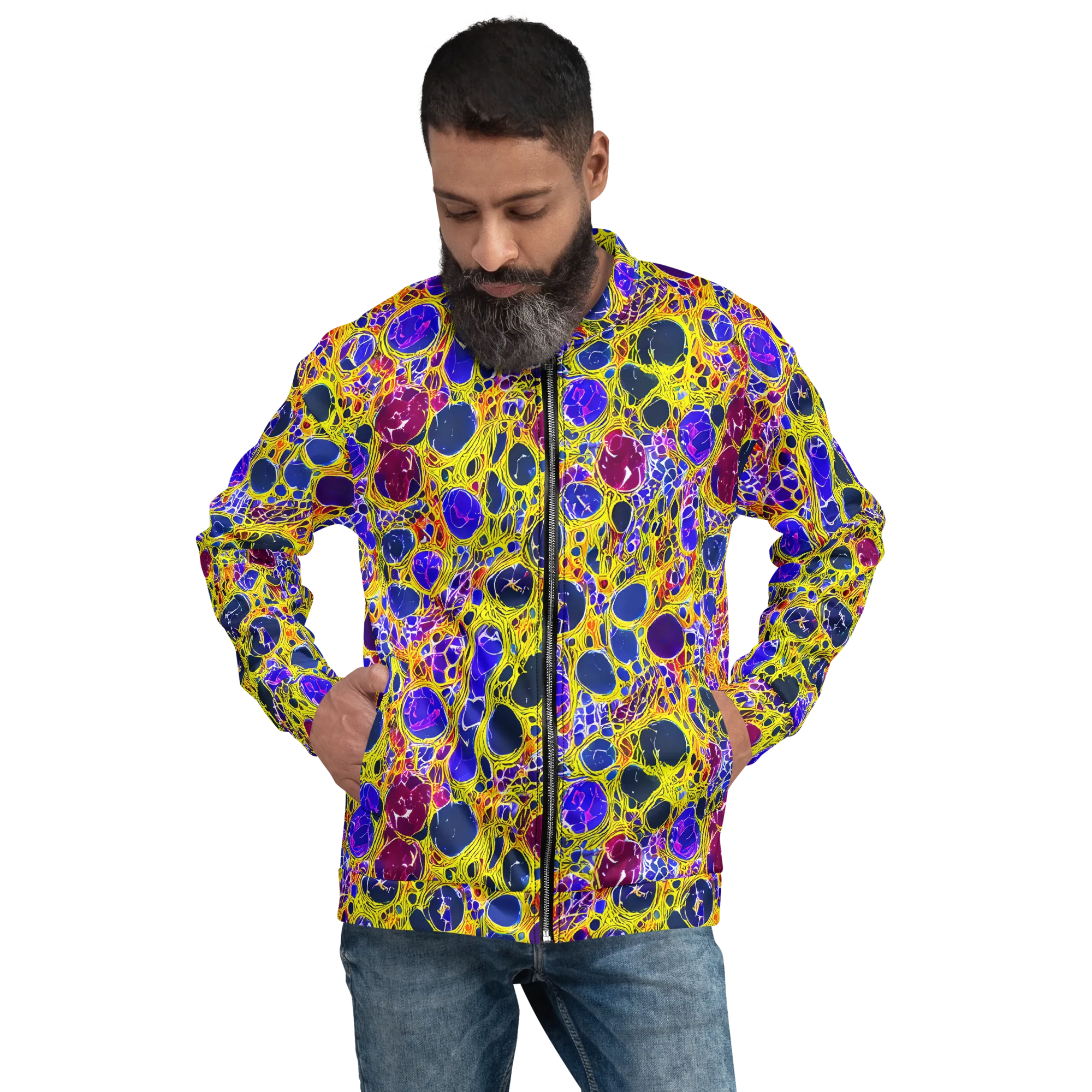 Electric Cellular on Bomber Jacket — Front