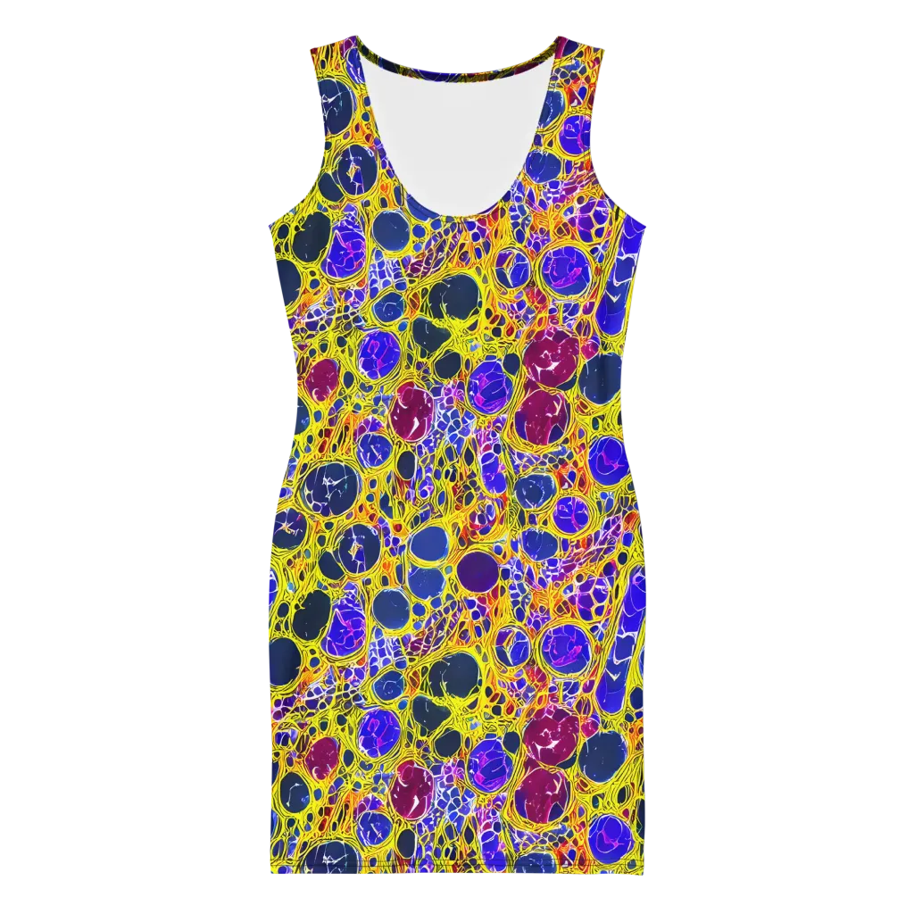 Electric Cellular on Bodycon Dress — Front