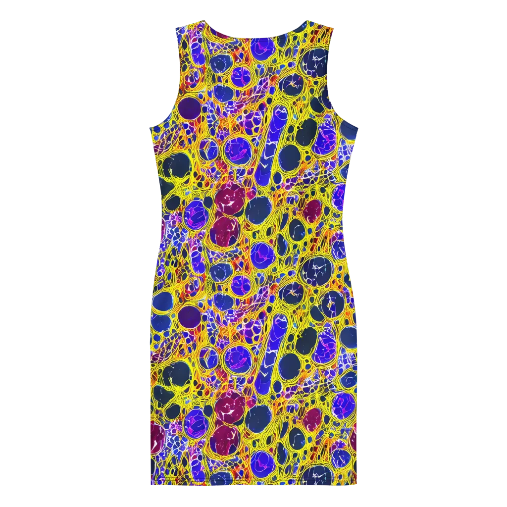 Electric Cellular on Bodycon Dress — Back