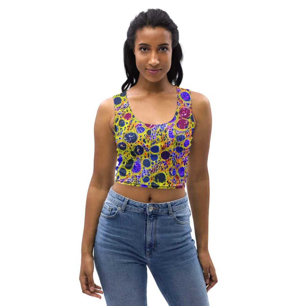 Electric Cellular on Crop Top — Front