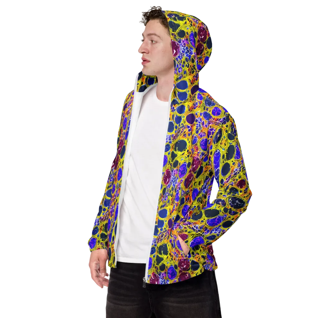 Electric Cellular on Men's Windbreaker — Left Front