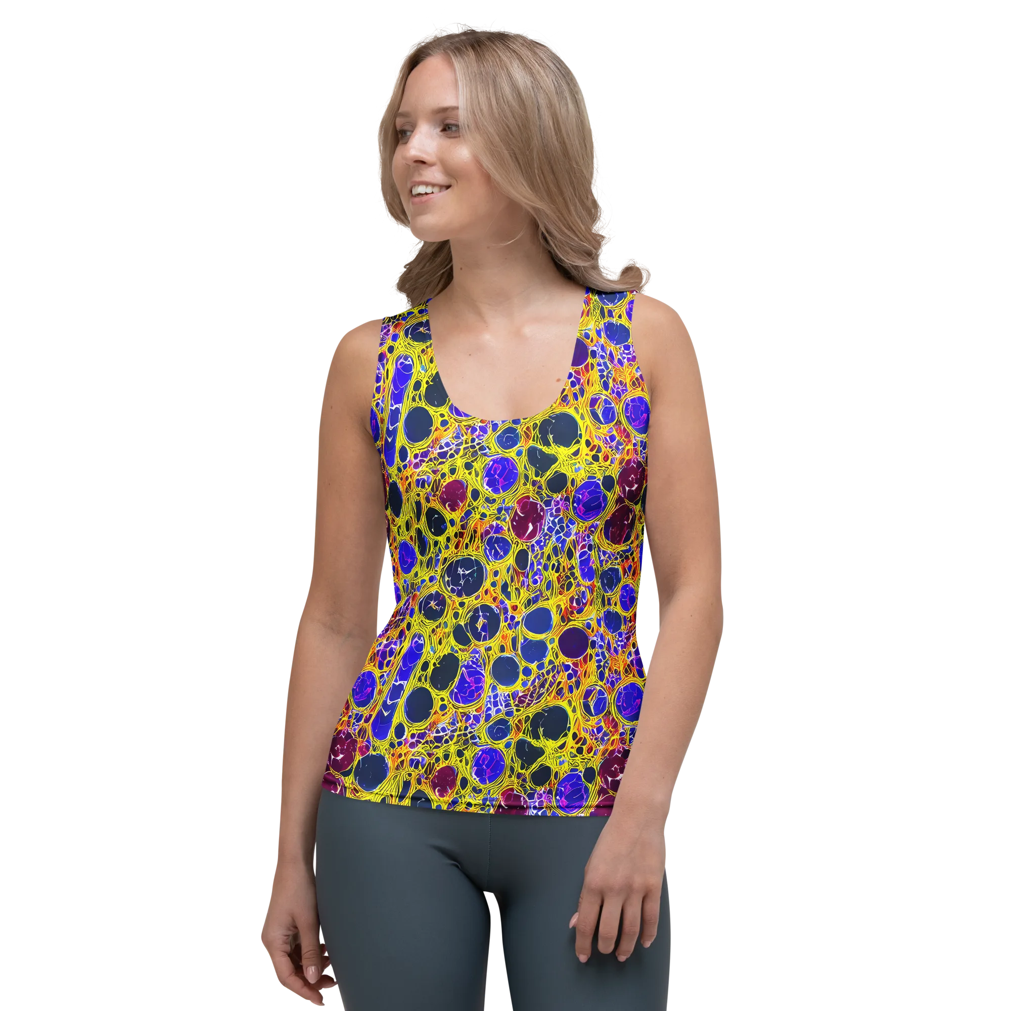 Electric Cellular on Women's Tank Top — Front
