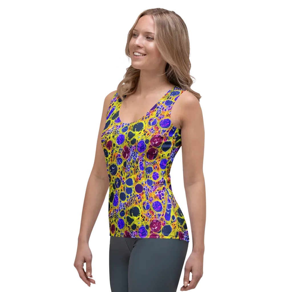 Electric Cellular on Women's Tank Top — Left Front