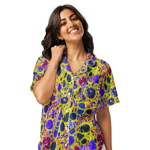 Electric Cellular on a Women's Short Sleeve Pajama Top