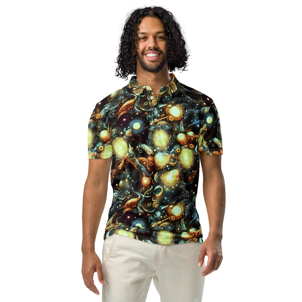 Cosmic Organica on Men's Slim Fit Polo Shirt — Front
