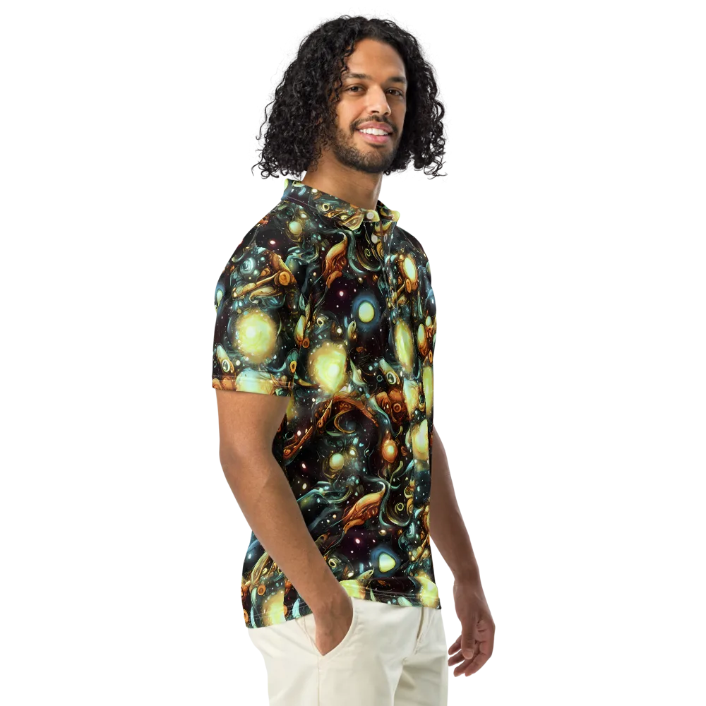Cosmic Organica on Men's Slim Fit Polo Shirt — Right Front