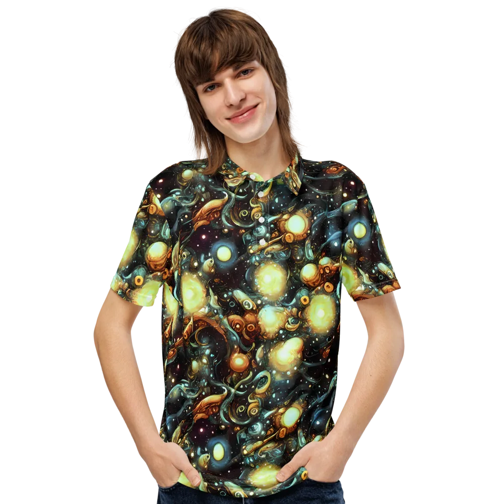 Cosmic Organica on Men's Slim Fit Polo Shirt — Front