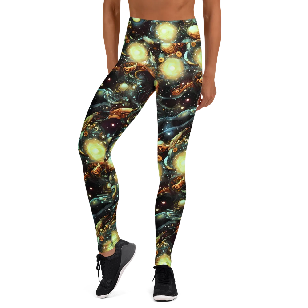 Cosmic Organica on Yoga Leggings — Front