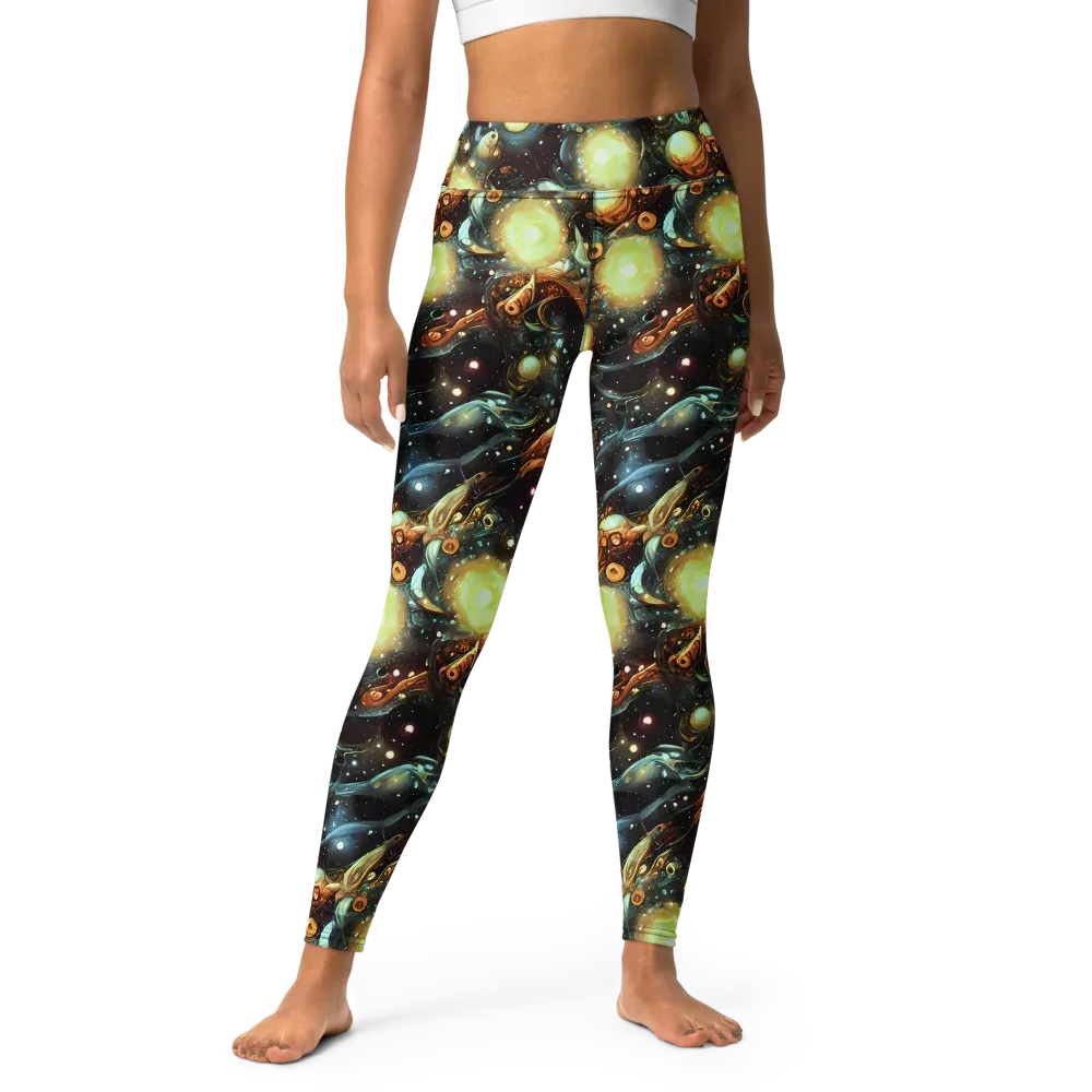 Cosmic Organica on Yoga Leggings — Front