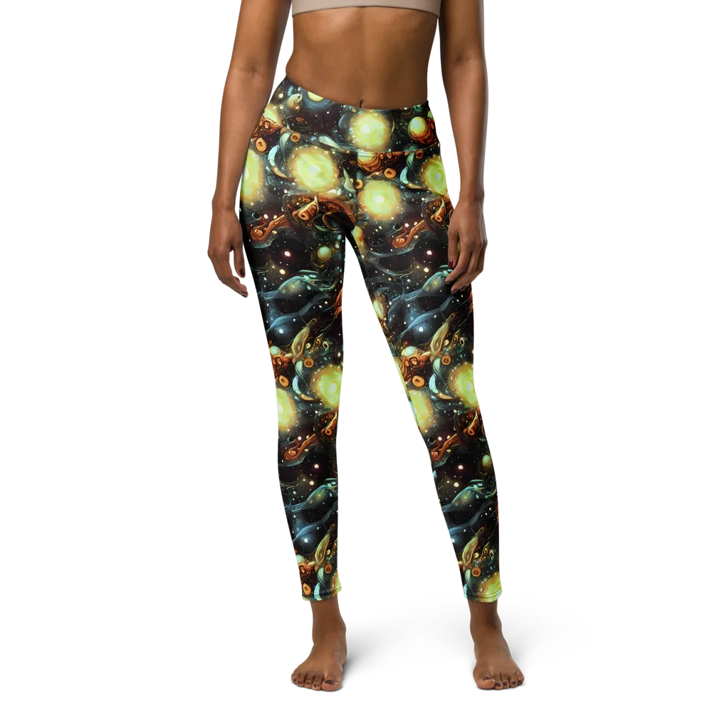 Cosmic Organica on Yoga Leggings — Front