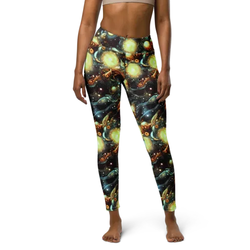 Cosmic Organica on a Yoga Leggings