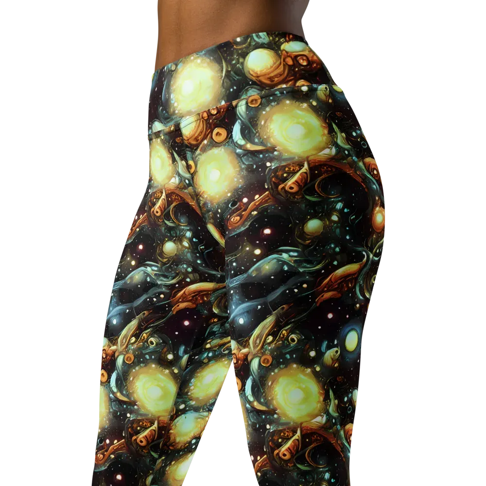 Cosmic Organica on Yoga Leggings — Left Front