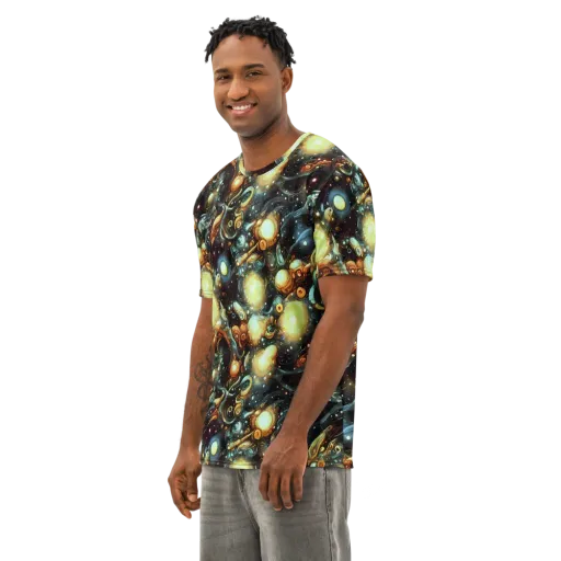 Cosmic Organica on a Men's Cotton Crew Neck T-Shirt