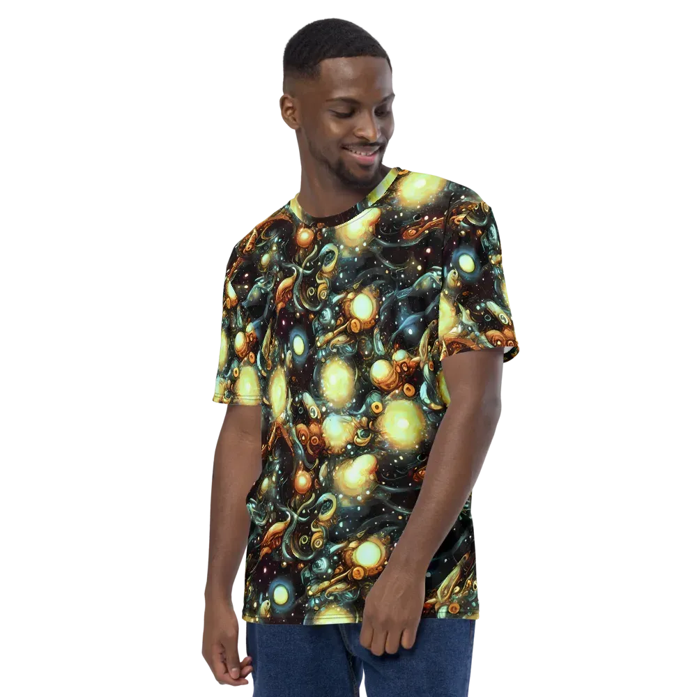 Cosmic Organica on Men's Crew Neck T-Shirt — Left