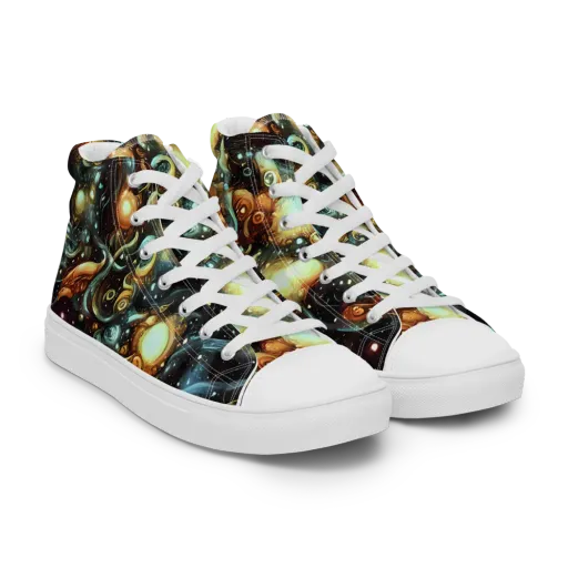 Cosmic Organica on a Women's High Top Canvas Shoes