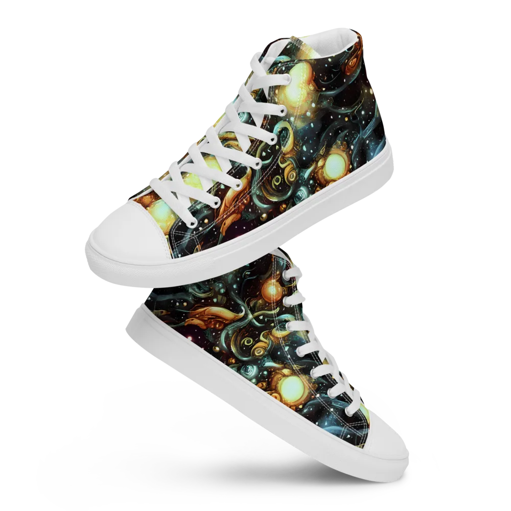 Cosmic Organica on Women's High Top Canvas Shoes — Front