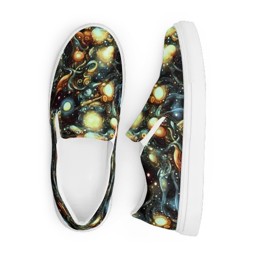 Cosmic Organica on a Men's Slip-On Canvas Shoes