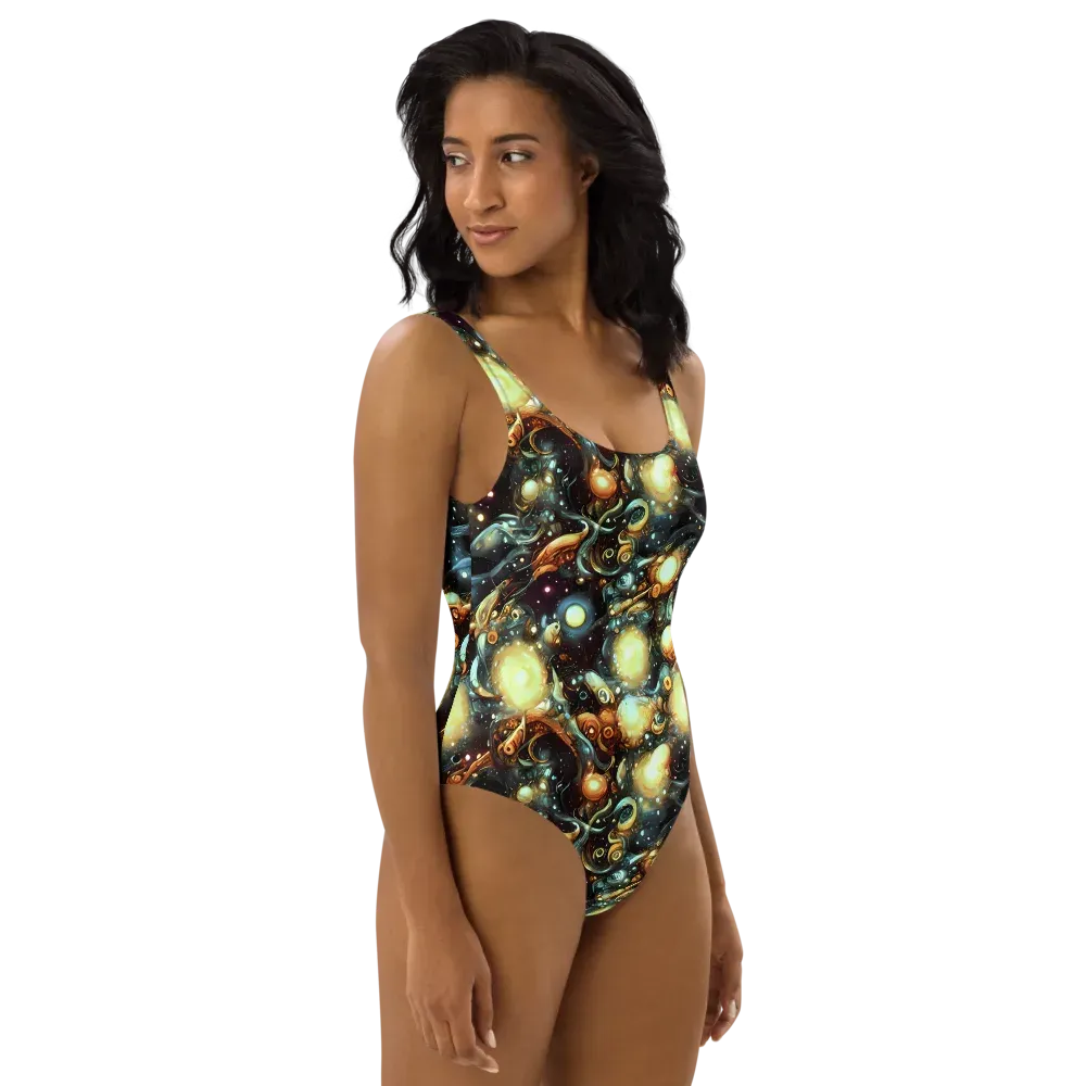 Cosmic Organica on One-Piece Swimsuit — Right