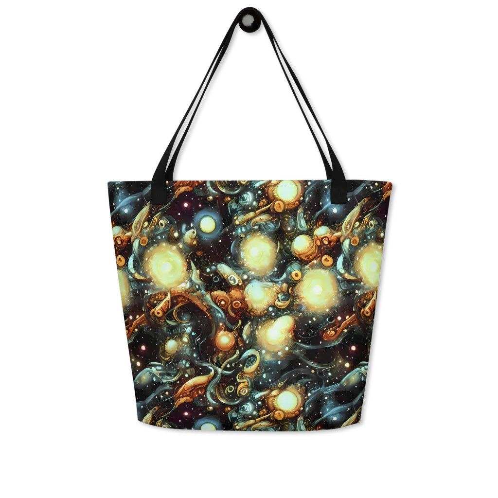 Cosmic Organica on Large Tote Bag W/ Pocket — Front