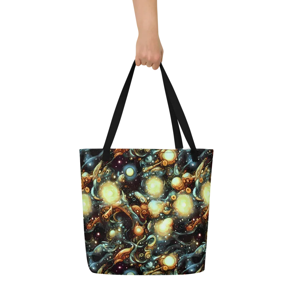 Cosmic Organica on Large Tote Bag W/ Pocket — Front