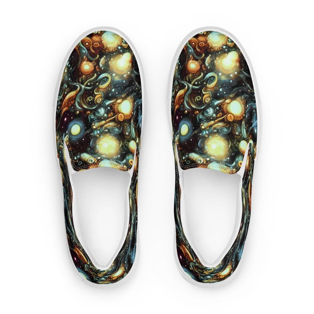 Cosmic Organica on Women's Slip-On Canvas Shoes — Front