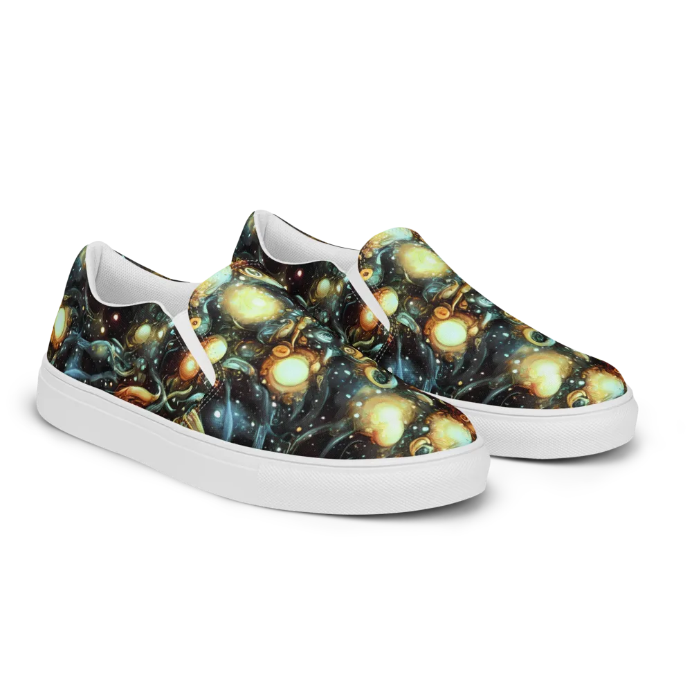 Cosmic Organica on Women's Slip-On Canvas Shoes — Right Front