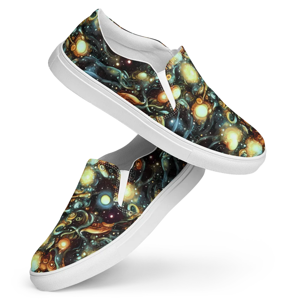 Cosmic Organica on Women's Slip-On Canvas Shoes — Front