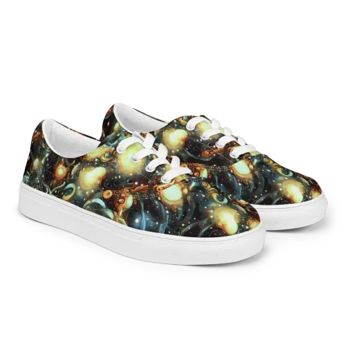 Cosmic Organica on a Men's Lace-Up Canvas Shoes