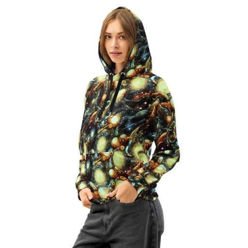 Cosmic Organica on a Cotton Hoodie